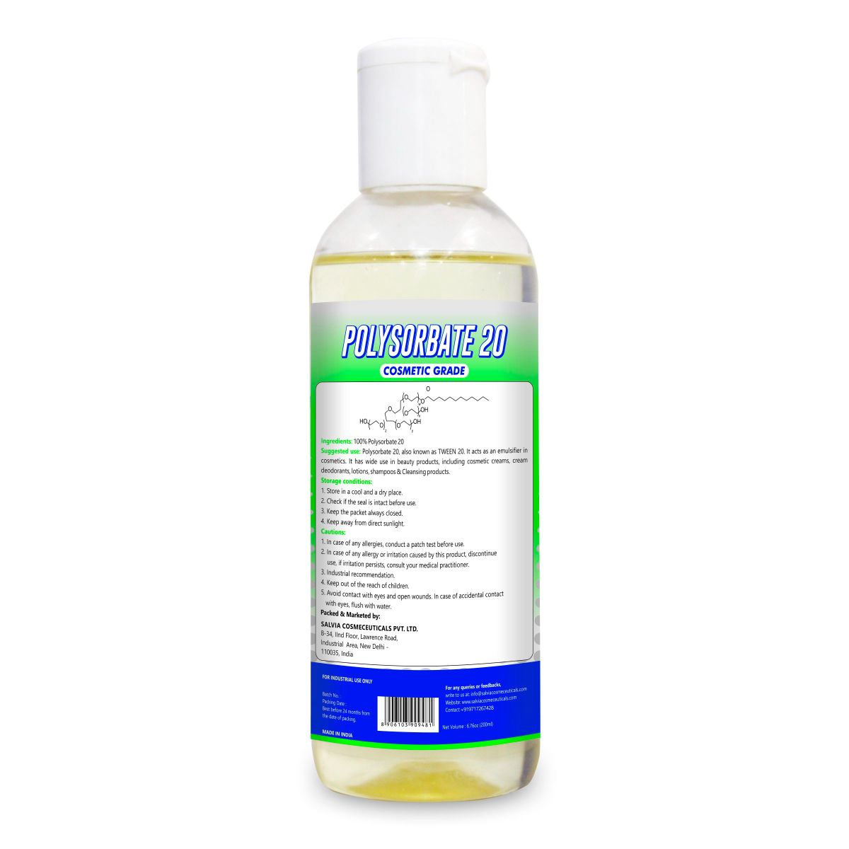 shoprythmindia Cosmetic Raw Material Polysorbate 20 Cosmetic Ingredient shoprythmindia Cosmetic Raw Material Polysorbate 20 Cosmetic Ingredient